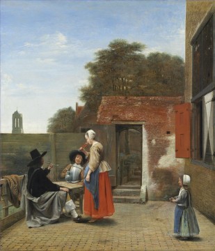 Un género de patio holandés Pieter de Hooch Pinturas al óleo